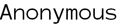 Free Font Anonymous