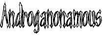 Free Font Androganonamous