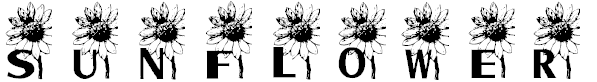 Free Font AEZ sunflower letters