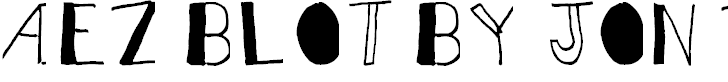 Free Font AEZ blot by Jon Zittel