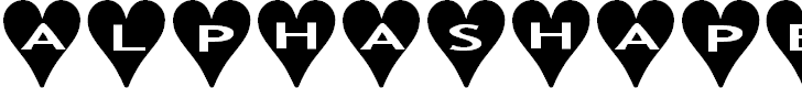 Free Font AlphaShapes hearts