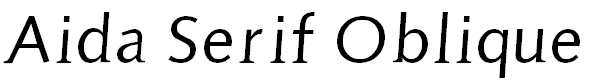 Free Font Aida Serif