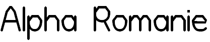 Free Font Alpha Romanie