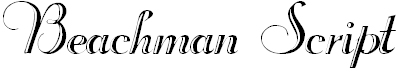 Free Font Beachman Script