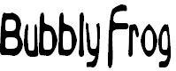 Free Font Bubbly Frog