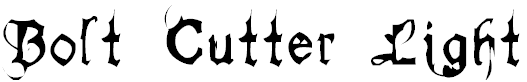 Free Font Bolt Cutter