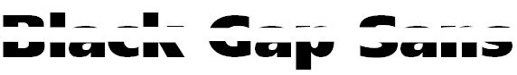 Free Font Black Gap Sans