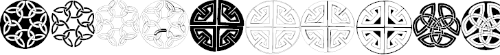 Free Font Celtic Circledings