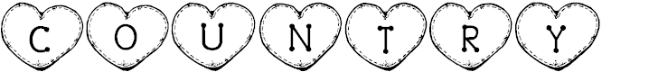 Free Font Country Hearts