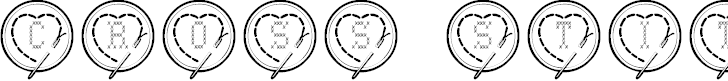 Free Font Cross Stitch Hearts