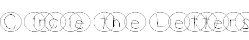 Free Font Circle The Letters