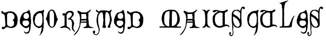 Font Font Decorated Majuscules, 14th c.