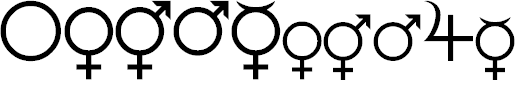 Font Font Female and Male Symbols
