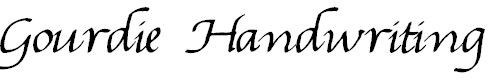Free Font Gourdie Handwriting