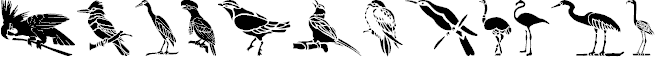 Free Font HFF Bird Stencil