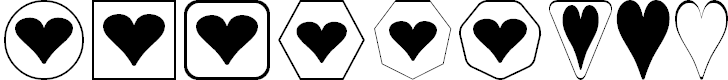 Font Font Hearts for 3D FX