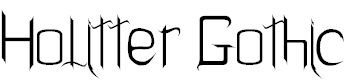 Free Font Holitter Gothic
