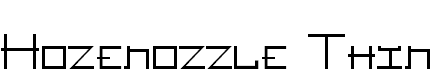 Free Font Hozenozzle Thin
