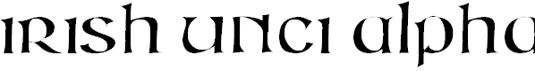 Free Font Irish Unci Alphabet