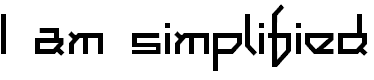Free Font I am simplified