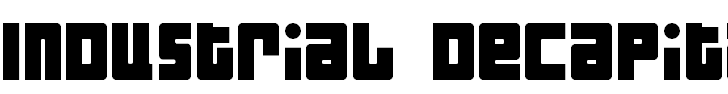 Free Font Industrial Decapitalist
