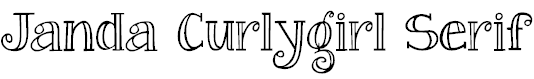 Free Font Janda Curlygirl Serif