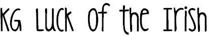Free Font KG Luck of the Irish
