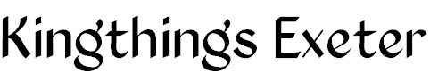 Font Font Kingthings Exeter