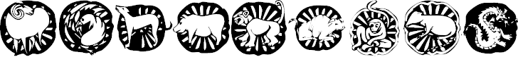Free Font KR Chinese Zodiac
